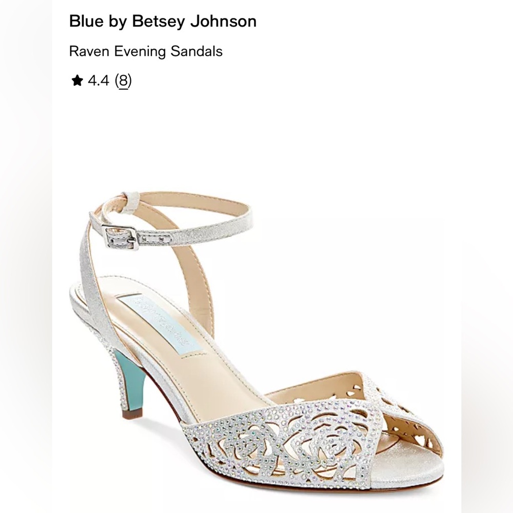 Betsey Johnson Raven Silver Evening Sandals